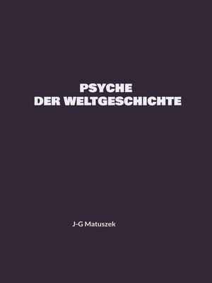 cover image of PSYCHE DER WELTGESCHICHTE